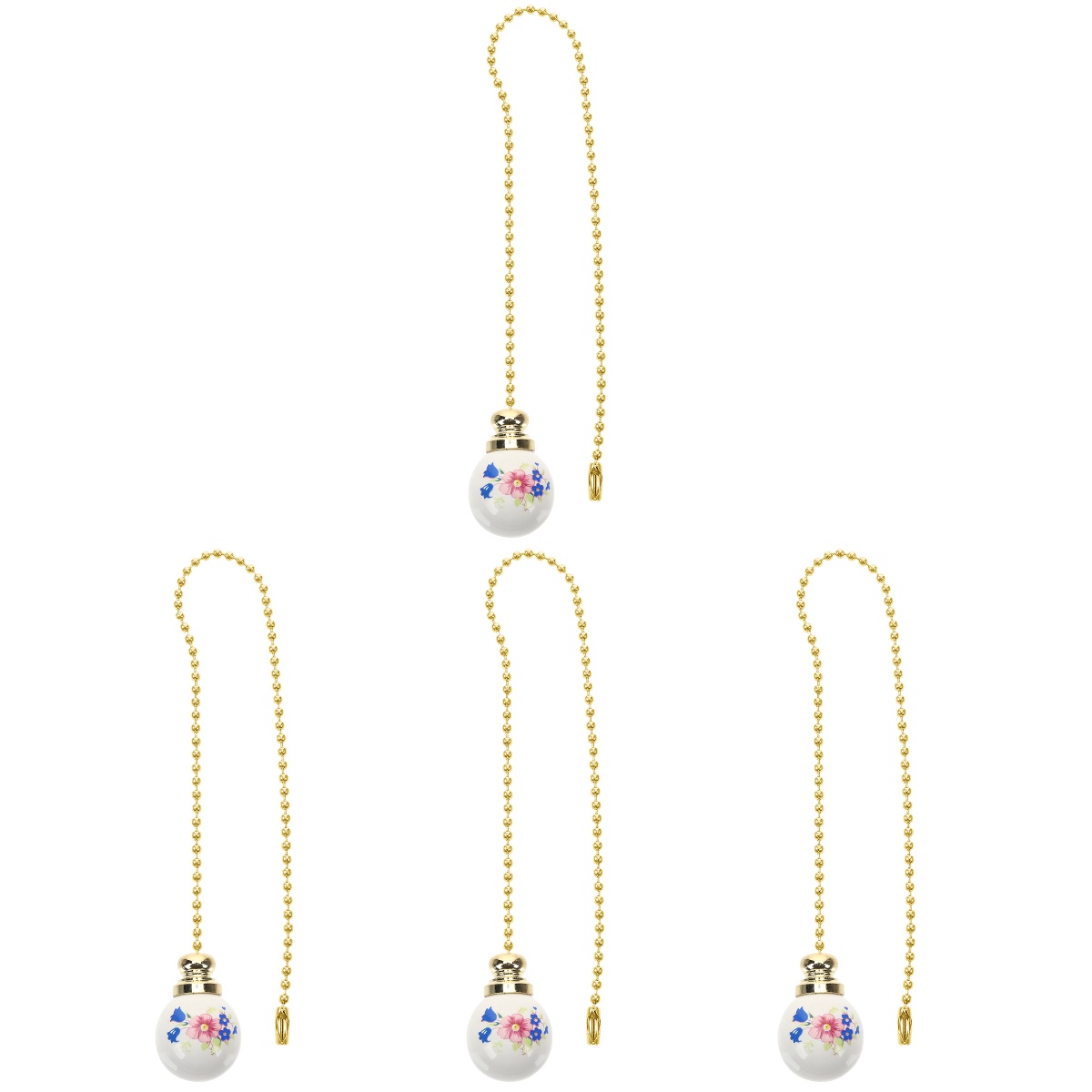 4pcs Room Ceiling Fan Pull Chain Decorative Pull Chain Extender Ceiling