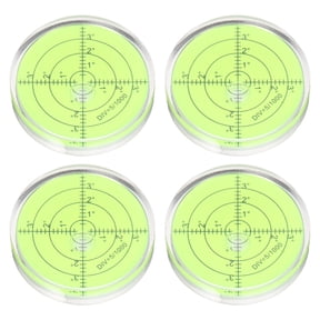 4pcs Round Bubble Level 60x12mm Mini Circular Bullseye Spirit Levels, Green