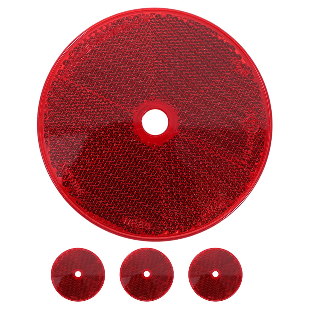4pcs Round Reflectors Center Mounting Hole Reflectors Cars Trailer