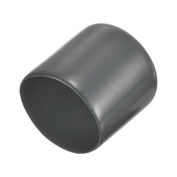 4pcs Rubber End Caps 32mm ID Vinyl Round Tube Bolt Cap Cover Dark Gray