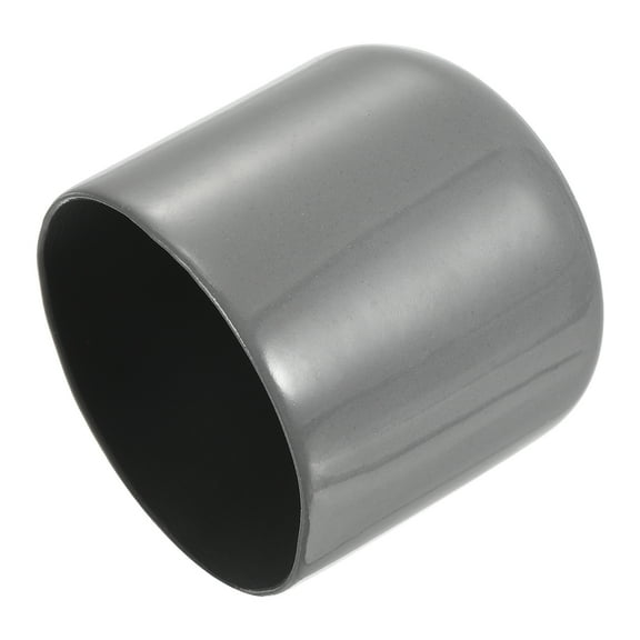 4pcs Rubber End Caps 49mm ID Vinyl Round Tube Bolt Cap Cover Protector Dark Grey