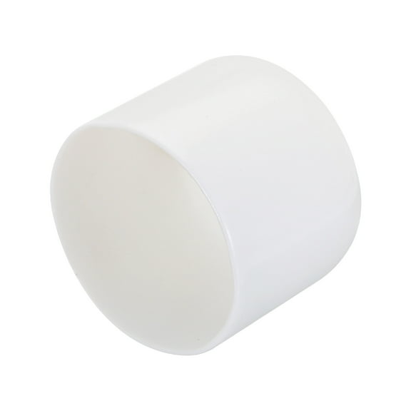 4pcs Rubber End Caps 50mm ID Vinyl Round Tube Bolt Cap Cover Screw Thread Protector White