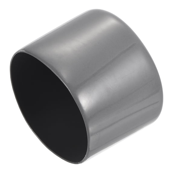 4pcs Rubber End Caps 57mm ID Vinyl Round Tube Bolt Cap Cover Protector Dark Grey