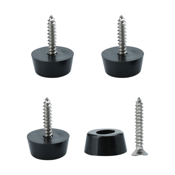 4pcs Rubber Feet Bumper Pads Buffer w Screws for Chair Legs, D22x18xH10mm