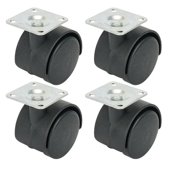 4pcs Rubber Silent Universal Band Brake TPR Tea Table Casters Furniture Casters Wheels Stainless Steel Castor Swivel Caster ,Easy to Install