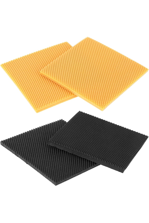 4pcs Rubber Soles High Heel Tread Replacements Kit Boot Sole Repair Tips High Heel Patch Square Sole Repair Stickers Non-Slip Heels Protectors Rubber Replacement Pad Accessories for Women