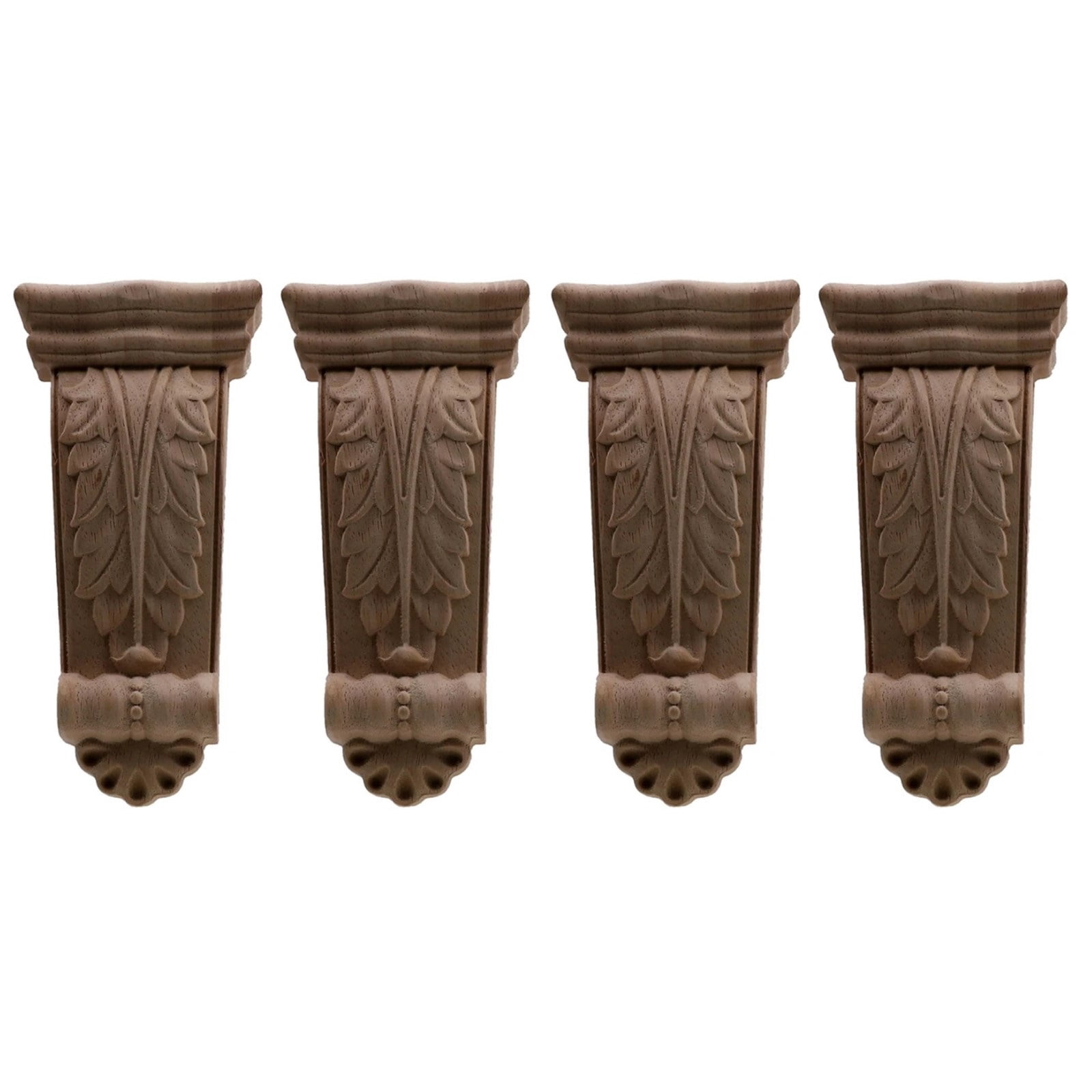 4pcs Rubber Wood Carved Furniture Legs Sofa Cabinet Feet Decorative ...