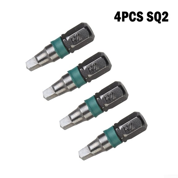4pcs SQ1 SQ2 25mm Screwdriver Bits Magnetic Square Head 6.35mm Hex Shank