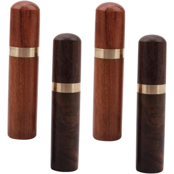 4pcs Sandalwood Storage Box Wood Crafts Thread Spools Storage Needle Box for Organize Crochet Hook Holder Needle Case for Crafts Needles Holder for Organize Safety Needle Box