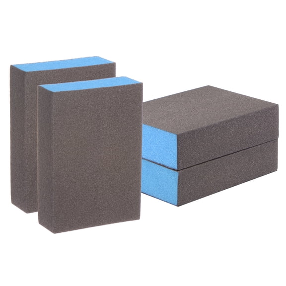 4pcs Sanding Sponge Blocks 1200-1500 Grits Sanding Block 100x70x25mm, Brown&Blue