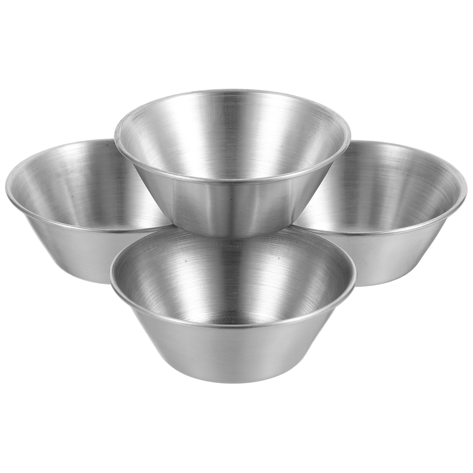 4pcs Sauce Cups Dressing Containers Condiment Cups Stainless Steel