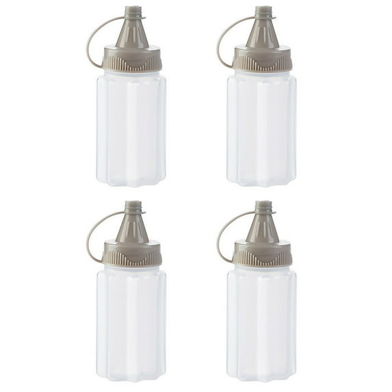 4pcs Sauce Seasoning Box with Lid, Mini Jam Squeeze Bottle Jar, Squeeze Bottle Portable Kitchen Easy Clean Spices Storage Container