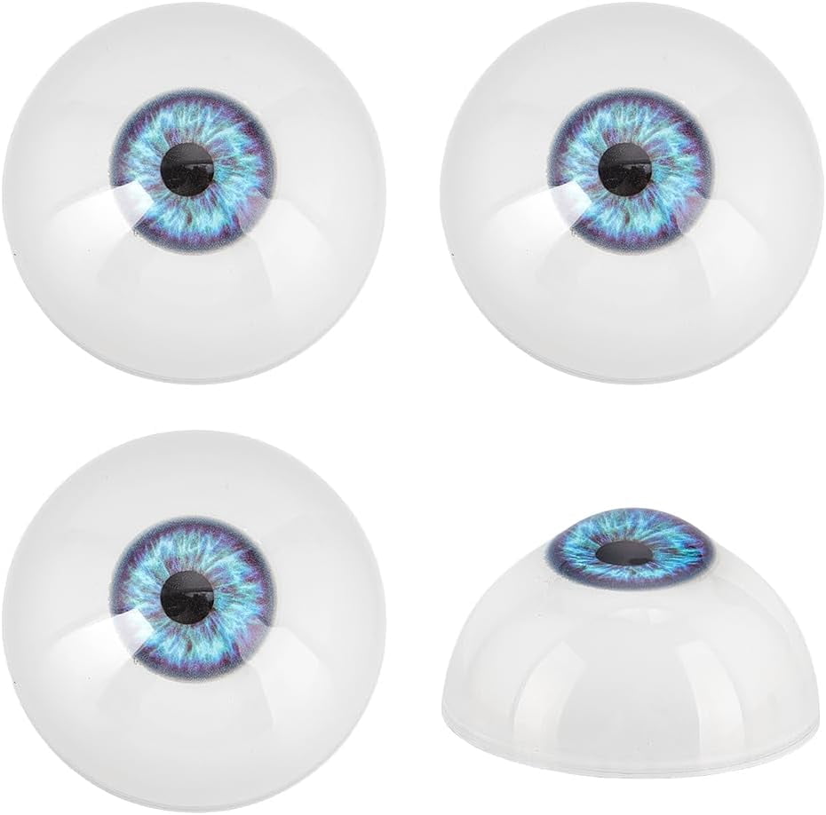 Yeux poupée ancienne bleu 9 mm Blue mouth blown eyes antique doll