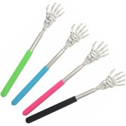 4pcs Scratcher Scratcher Manual Back Back Scratcher Extendable Manual Scalp Massagers Squeegee Metal Spatula Back Scraper Back Scratching Tool Back Massager Metal