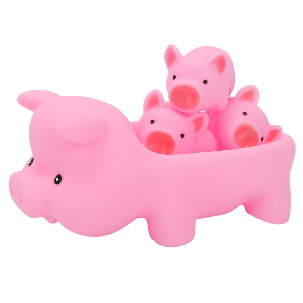 4pcs Screaming Pig Bath Toys for Toddlers Infants 6 12 18 Months, Bathtub Toys for 1 2 3 4 Years Old Kids, Water Bathing For Water Activities Beach Playing Kids Swimming