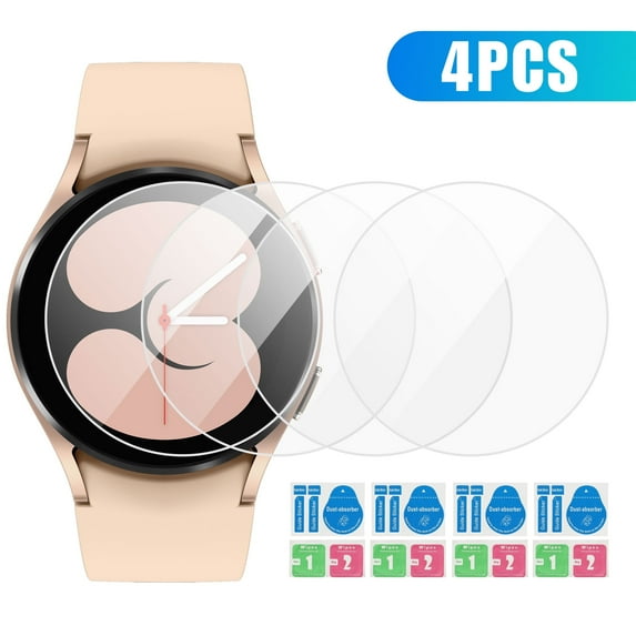 4pcs Screen Protector Compatible with Samsung Galaxy Watch 4 40mm, EEEkit Tempered Glass Screen Protector, 9H Hardness High Definition Bubble-Free