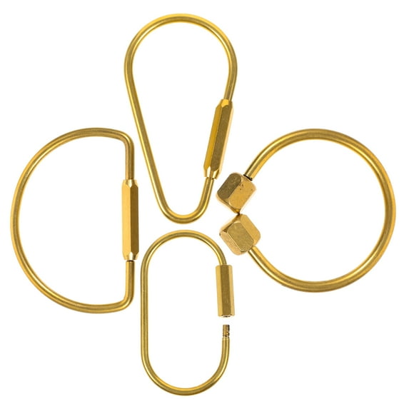 4pcs Screw Lock Rings Metal Key Rings Key Chain DIY Rings Key Ring Attachments