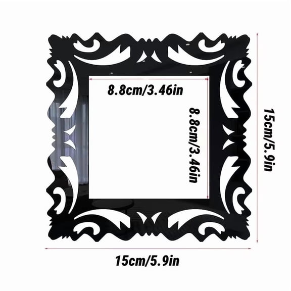 4pcs Self-Adhesive 3D Mirror Flower Acrylic Light Switch Covers - Elegant Home Decor Stickers