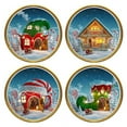 thumbnail image 1 of 4pcs Self Adhesive Merry Christmas Festive Home Decor 3D Wall Decals, 1 of 7