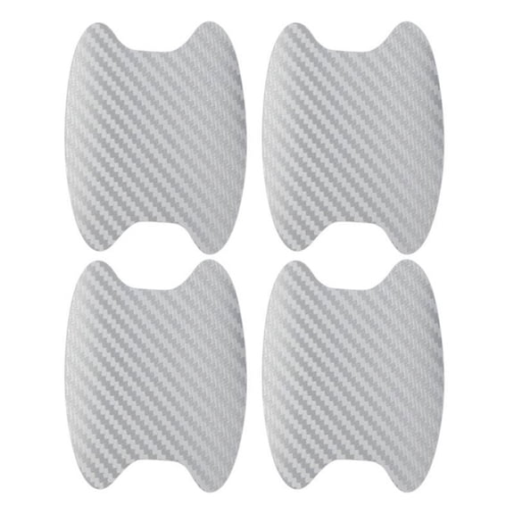 4pcs/Set Carbon Fiber Texture Car Door Handle Cup Scratch Protective Stickers Exterior Waterproof Auto Door Bowl Sticker