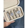 4pcs/Set Color 10 Silvertone Cubic Zirconia Ring Set In Gift Box, For ...