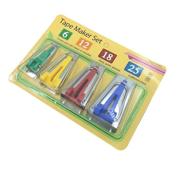 4pcs/Set Fabric Clover Bias Tape Maker Binding Tool Sets Machine Tool Sewing Quilting Hemming Sewing Tools