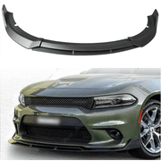 4pcs Set Front Bumper Lip for 2015-2023 Dodge Charger SRT Style Bumper, Front Spoiler Diffuser Front Splitter Lip Body Kit Spoiler, Matte Black