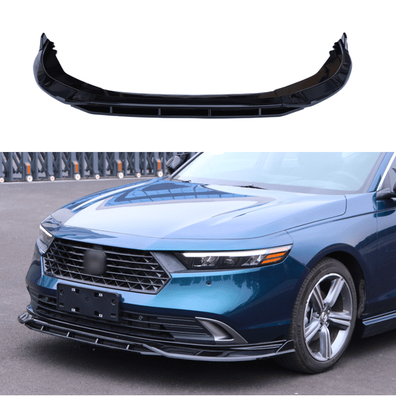 4pcs Set Front Bumper Lip for Honda Accord 2023-2024, Front Spoiler Diffuser Front Splitter Lip Body Kit Spoiler, Gloss Black