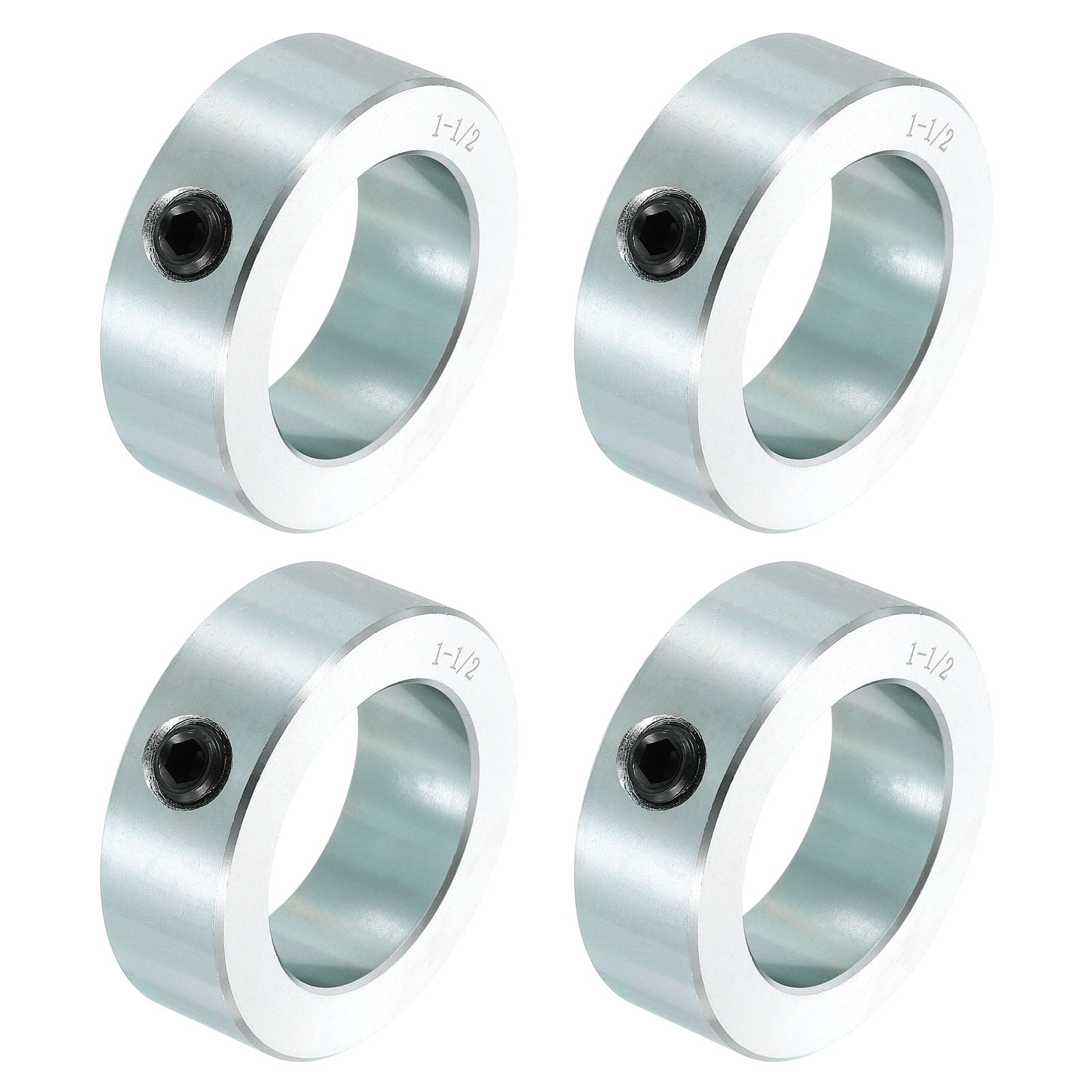 4pcs Set Screw Collars 1-1/2" Bore Carbon Steel Shaft Collars, 2-1/4" OD, 3/4" Width Lock Axle Collar Clamp
