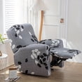 thumbnail image 1 of 4pcs Set Ultra-Soft Microfiber Stretch Recliner Covers - Pink Floral Print, Elastic Fit Sofa Slipcovers with Washable Fabric for Pets & Youngsters, Polyester, Furniture Protection, 160g Square Meters, 1 of 1