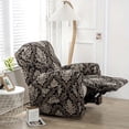 thumbnail image 1 of 4pcs Set Ultra-Soft Microfiber Stretch Recliner Covers - Pink Floral Print, Elastic Fit Sofa Slipcovers with Washable Fabric for Pets & Youngsters, Polyester, Furniture Protection, 160g Square Meters, 1 of 1