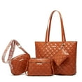 thumbnail image 1 of 4pcs/Set Women Wave Large Capacity Tote Bag Set Fashion Mutil-Function Single Shoulder Bags Handbag Wallet Suit Crossbody Bag, 1 of 8