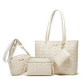 thumbnail image 1 of 4pcs/Set Women Wave Large Capacity Tote Bag Set Fashion Mutil-Function Single Shoulder Bags Handbag Wallet Suit Crossbody Bag, 1 of 8