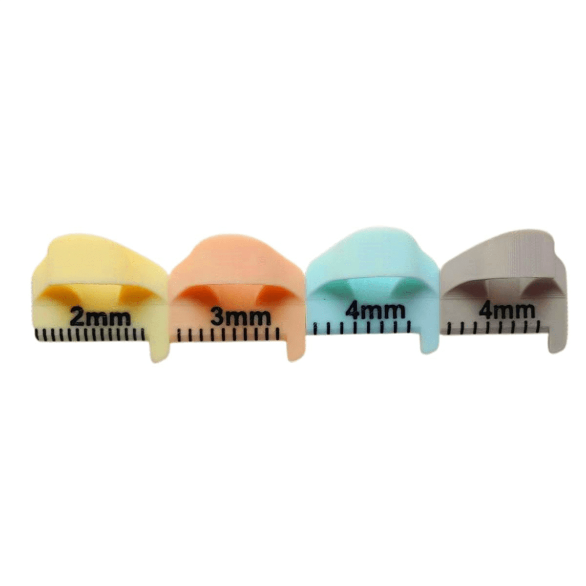 4pcs Sewing Finger Ruler for Even Stitches, Mini Measuring Gauge, 4mm ...