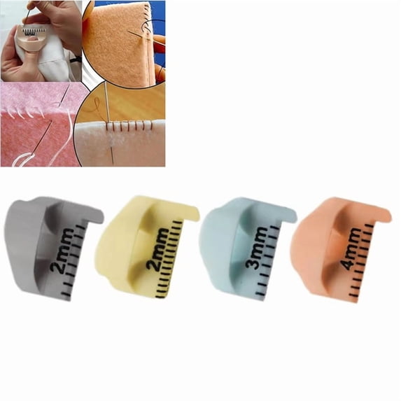 4pcs Sewing Finger Ruler for Even Stitches, Mini Sewing Measuring Gauge ...