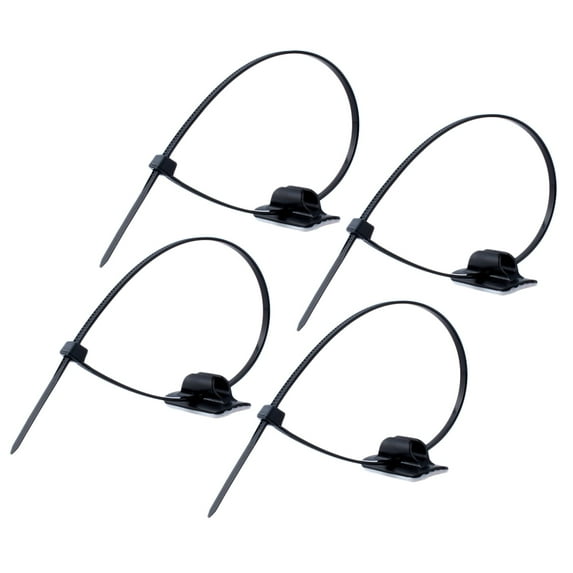 4pcs Shifter Brake Cable Fixed Clamp Conversion Seat MTB Road Bike Oil Tube Frame Tubing Clip Guide with Cable Tie (Black)