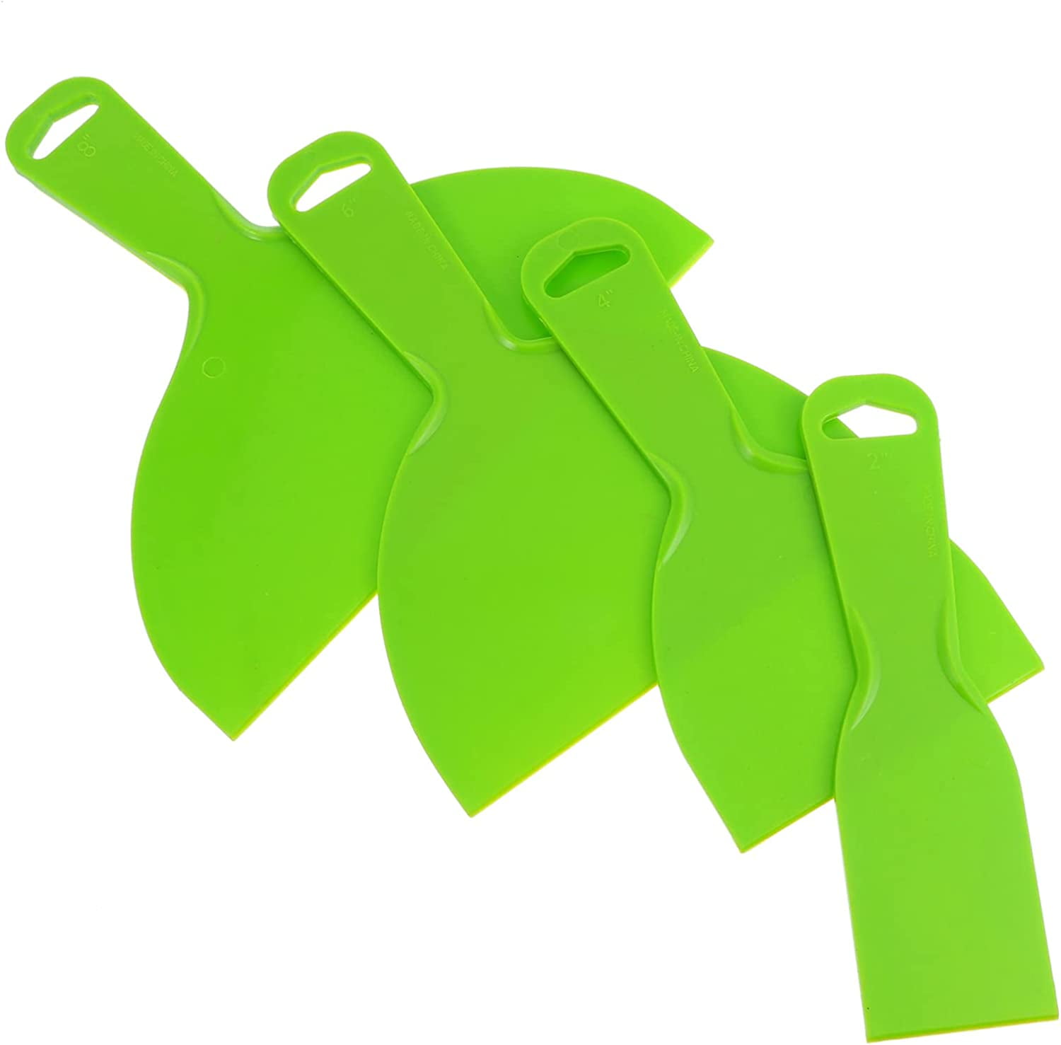 4pcs Shovel Wallpaper Smoothing Tool Glass Scraper Flexible Spatula Plastic Paint Scraper Plaster Scraping Knife Wallcovering Smoothing Tool Floor Glue Cleaner Disposable Spreader