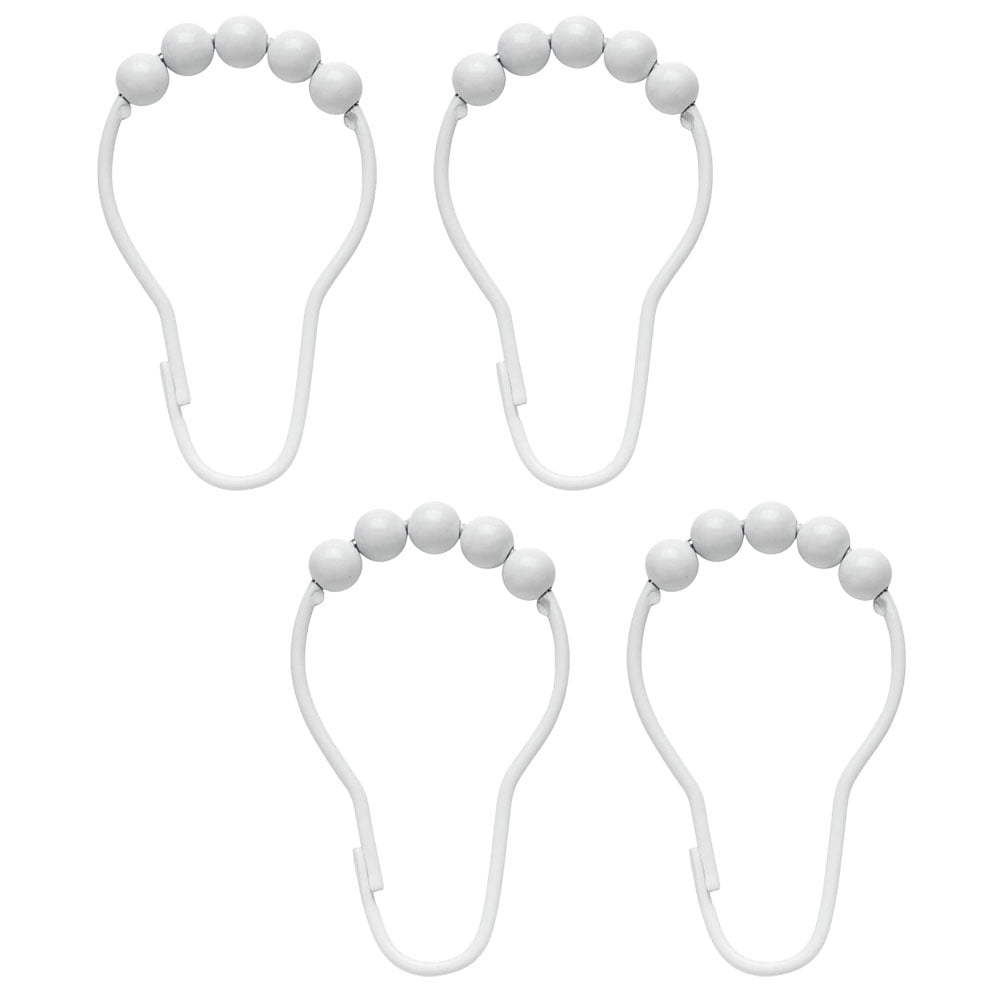 4pcs Shower Curtain Hooks Metal Curtain Rings Heavy Duty Drapery Rings