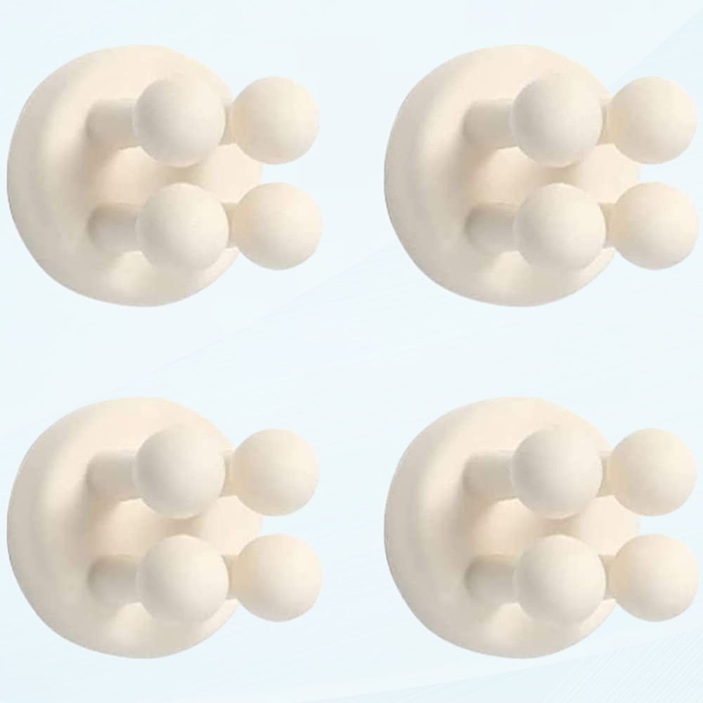 4pcs Silicone Hooks, Waterproof Razor Holder for Shower, Wall Mounted