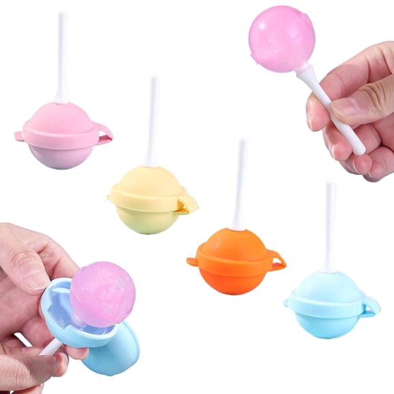 4pcs Silicone Lollipop Molds Kit, Non-Stick Lollipop Candy Molds for Chocolate, 3D Flower Silicone Mold for Hard Candy