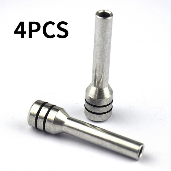 4pcs Silver-Exacpilles Aluminum Alloy Automotive Safety Door Lock, Truck Interior Door Screw Knob, Ribbed Pins, Car Accessories