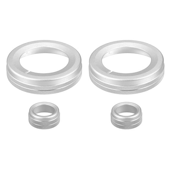 4pcs Silver Tone Aluminum Alloy Car Center Control Ring Knob Ring Trim Cover for Chevrolet Camaro 2010-2015