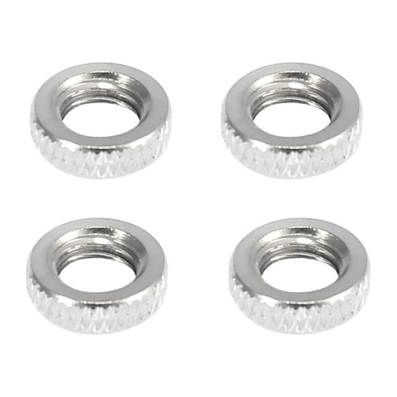 4pcs Silver Tone French Type Valve Air Inflator Adapter Nut Washer for Bicycle Tire Valve