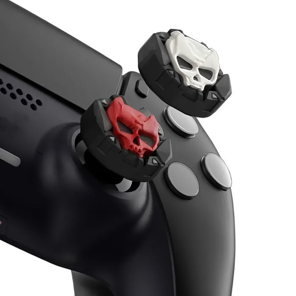 4pcs Skull Silicone Thumb Grips, Controller Grip Covers for PS5/PS4/Xbox & Switch Pro - Comfortable Joystick Caps, Anti-Slip Protective Sleeves, Gaming Accessories, Holiday Gift, Perfect for Friends