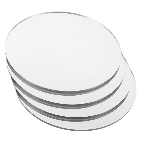 FONDOTIN 4-Pack Plastic Mirror Sheets for Craft Projects, Makeup Mirror Lens Replacement, and Lightweight