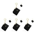 thumbnail image 1 of FENGGUIQU Black Small Card Holder Keyring with Tassel - Secure Button, Credit Card and Cash Wallet, 1 of 6