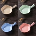 thumbnail image 1 of 4pcs Small Sauce Dishes 1 Oz Plates Serving Saucers Bowl with Handle, Wheat Straw Plastic Seasoning Dish Dinnerware Set for Kitchen Home, 1 of 5
