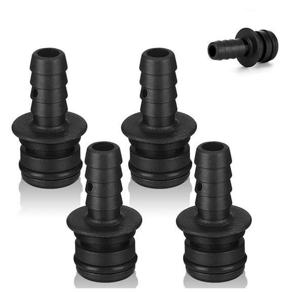 4pcs Snap-in Compatible with Quad Straight Port Fittings 3/4 Inch x 3/8 Inch Compatible with Quad Port Fittings with O-ring for Water System Pump