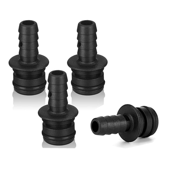 4pcs Snap-in Quad Port Fittings Compatible with 3/4 Inch x 3/8 Inch Straight Port with O-ring for Water System Pump