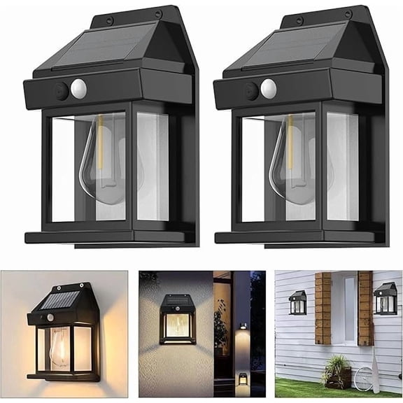 Porch Lights Outdoor Wall Lantern Black Outdoor Light Fixture Decor Aluminum Anti-Rust Exterior Waterproof Outdoor House Lights for Patio Garage Front Door Entryway